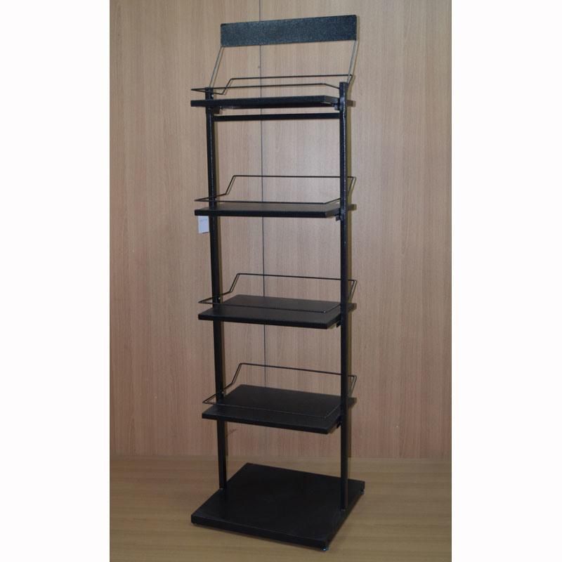 Floor Stand 5 Layers Shelf Metal Drinkware Display Rack (PHY3016)