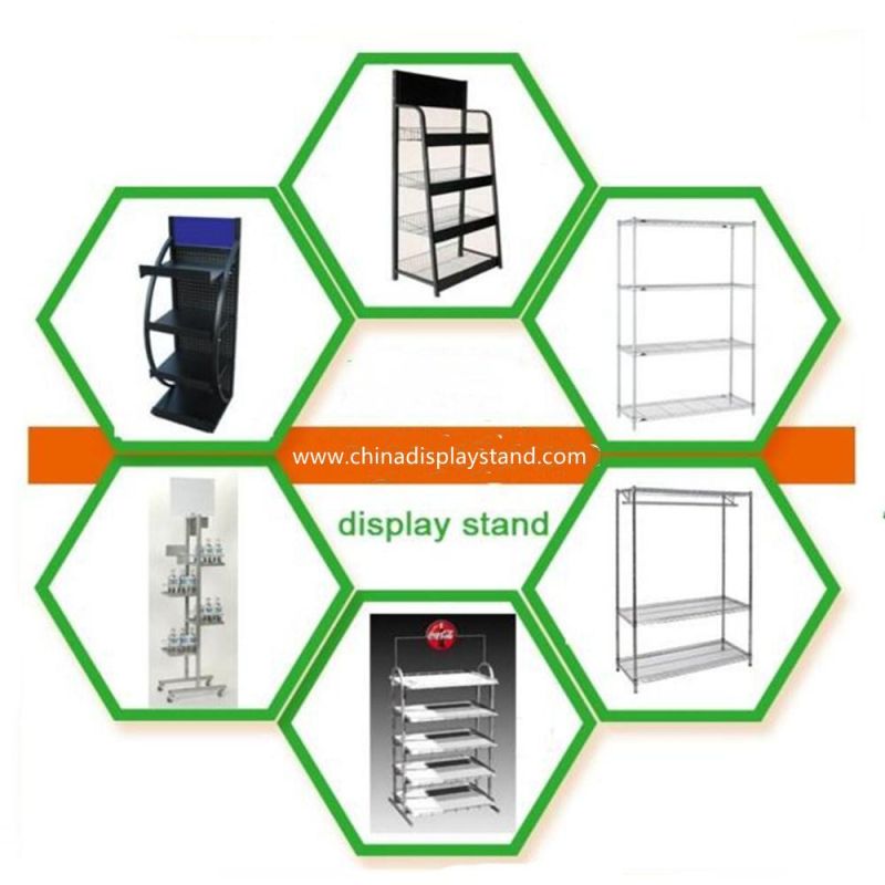 Powder Coating Wall Retail Gondola Shelving Single Sided Metal Display Rack