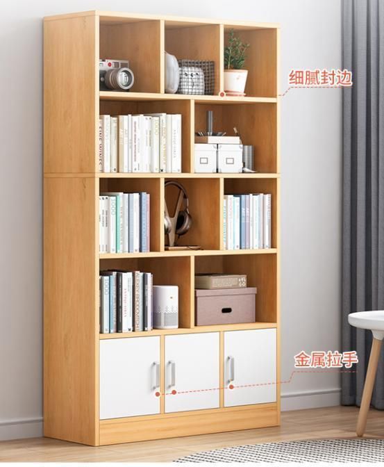 Simple Bookcase Floor-to-Wall Living Room Shelf