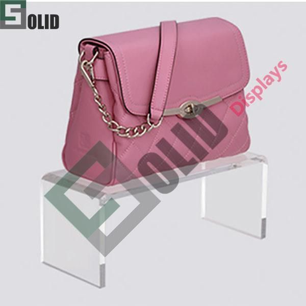 Customised Clear Acrylic Wallet and Handbag Display Stand/Acrylic Rack for Shop Multi-Tiers Acrylic Shelf