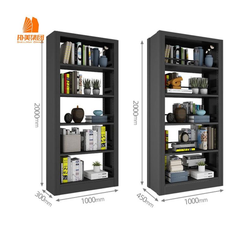 Library Double-Sided Steel Bookshelf, High-Quality Steel Processing.