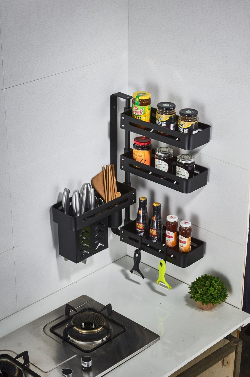 High Quality Aluminum Stainless Steel Metal Triple Folding Storage Bathroom/Kitchen Rack Shelves