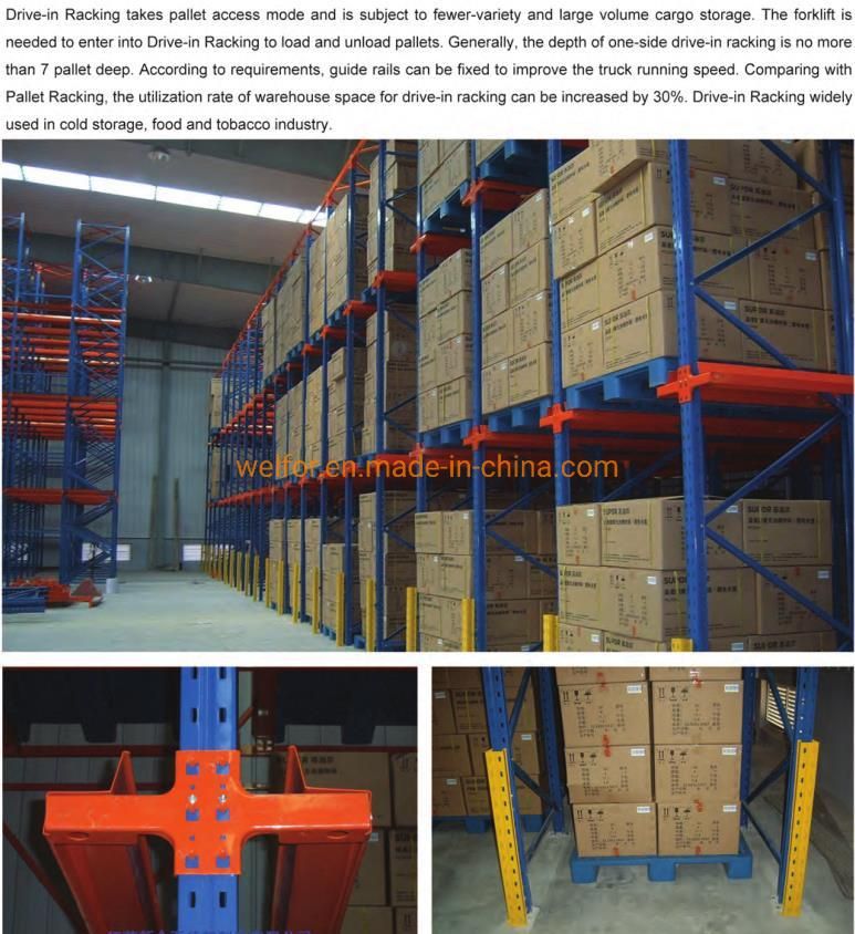Push Back Drive in Rack Mobile Racking System for Rack Shelf Shelves