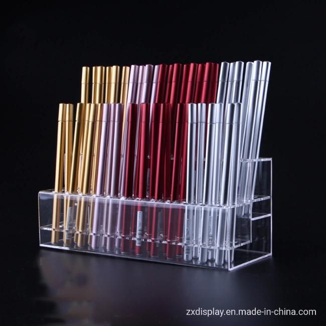 2 Layers Pencils and Pens Acrylic Retail Display Stand for Stationery Shop