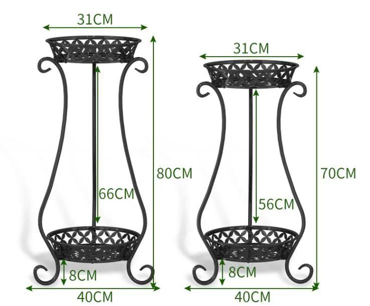 Iron Multi-Layer Flower Stand Green Dill Chlorophytum Balcony Floor Flower Pot Rack