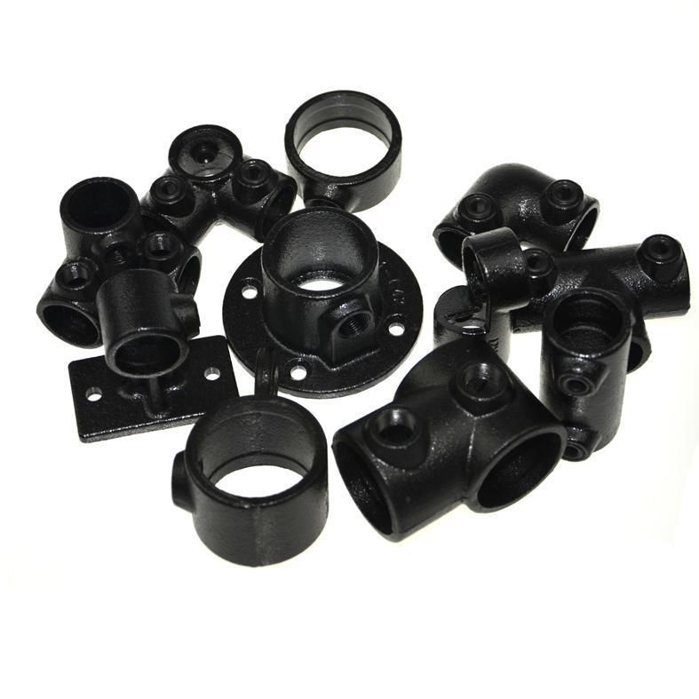 Scaffolding Clamps Galvanized Malleable Cast Iron Key Clamp Pipe Fittings 26.9mm 3 Way 90 Elbow