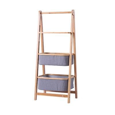 3 Tier Bamboo Home Bathroom Livingroom Storage Rack Shelf Basket