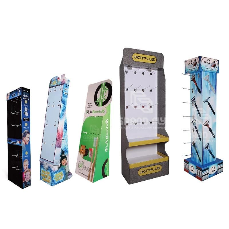Good Quality Pop Custom Retail Cardboard Floor Display Racks for Spice