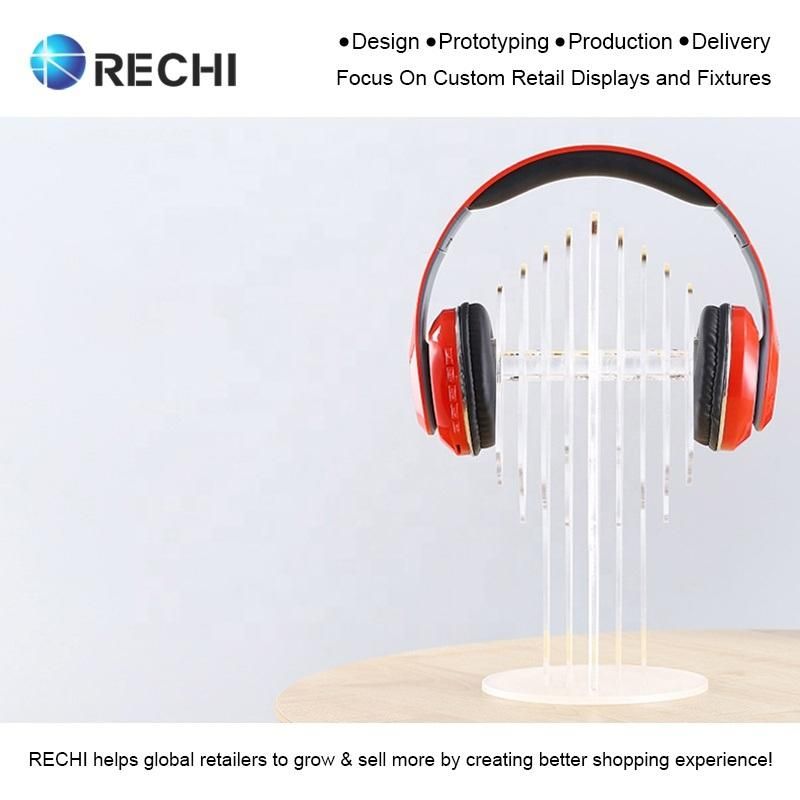 Acrylic Headphone Display Stand Fashion Design Storage Rack