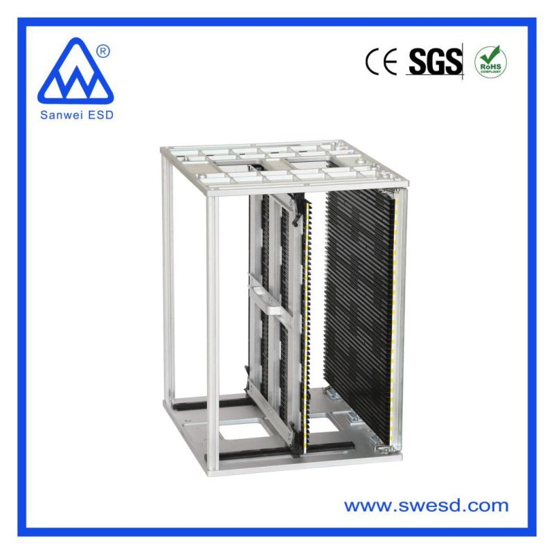 Anti Static Stainless Steel Adjustable ESD Magazine SMT Storage Holder PCB Rack