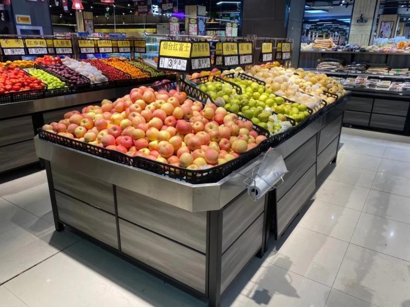 Vegetable Stand Shelves Supermarket Fruit and Vegetable Display Rack