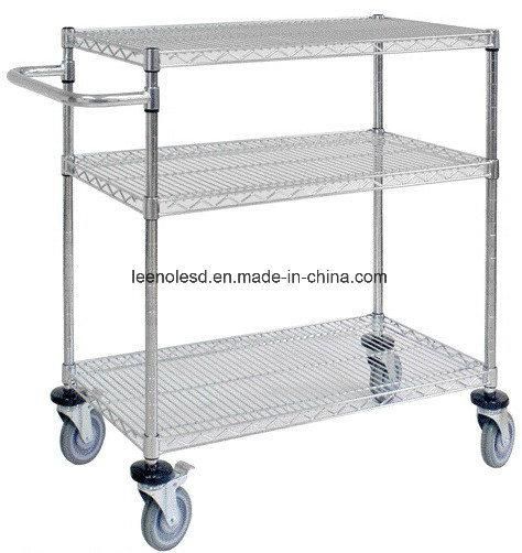 Chrome Wire Shelf Trolley