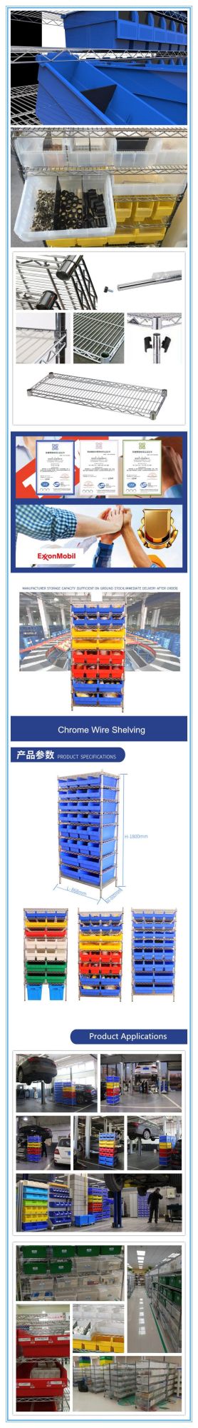 Wire Shelving Rack for Shelf Storage Bins