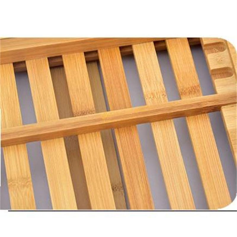 Adjustable Bamboo Wooden Bath Tub Bathroom Tray Shelf Bathtub Bridge Caddy Rack