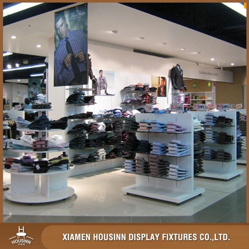 Four-Way Aluminum Profile Clothing Garment Display Stand
