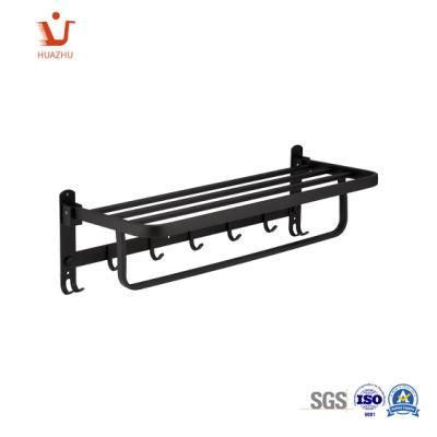 Modern Design Black Towel Shelf / Towel Bar for Bathroom Application