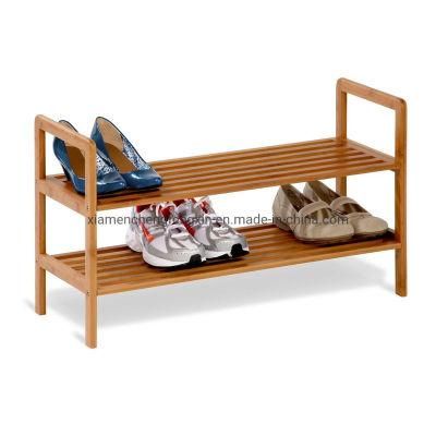 Hot Sale Bamboo Free Standing Shoes Storage Rack, Bamboo Shoe Bench Rack for Home