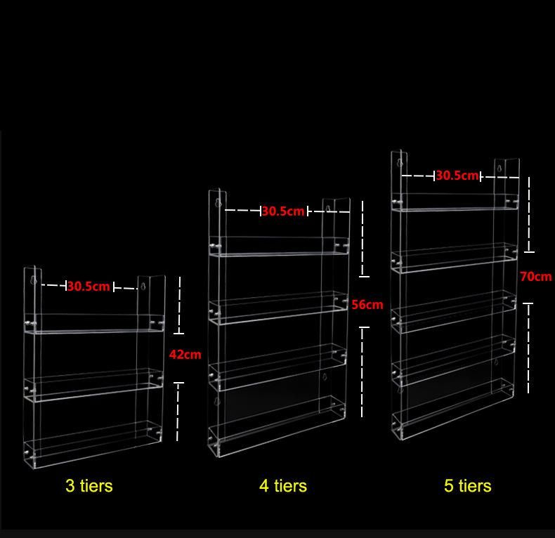 Wall Mounted Clear Acrylic Cigarette Display Rack for Store