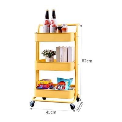 Qianxishelving Unit on 4&prime;&prime; Wheel Casters Metal Organizer Trolley Rack Bookshelf