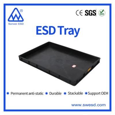 ESD Plastic Antistatic Conductive PCB Tray Counter Size&#160;