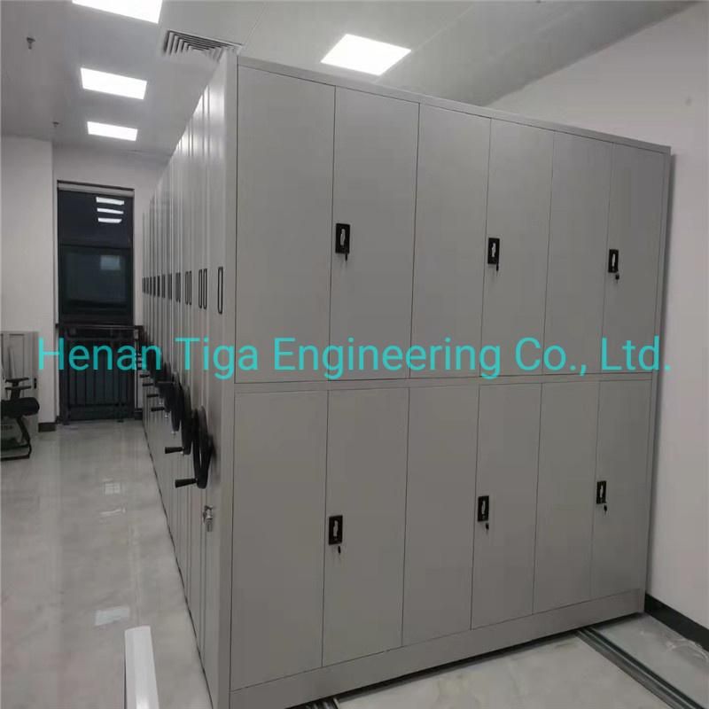 High Strength Mobile Shelving System Library Furniture Compact Dense Frame Library Shelving Mobile File Rack