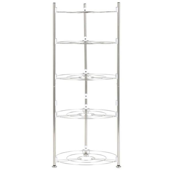 Stainless Steel Kitchen Storage Shelf Pan Stand Pot Holder Rack 5 Tiers