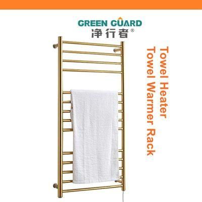 Golden Color SUS 304 Tube Towel Warming Racks Heated Racks