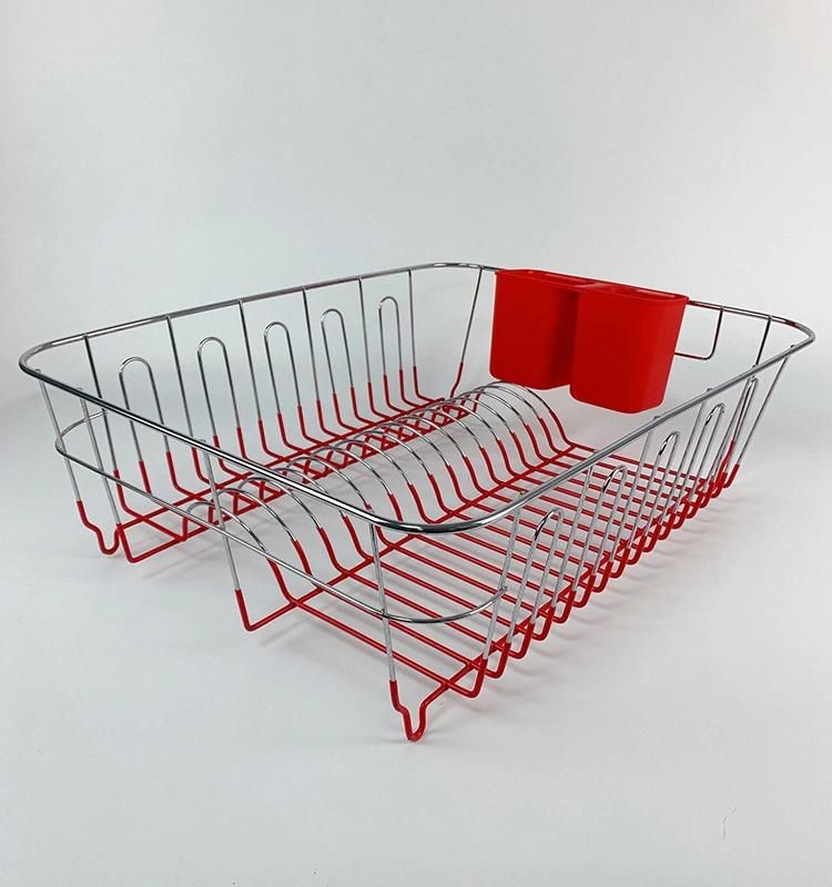 Dish and Cups Storage Rack with Utensil Holder & Tray