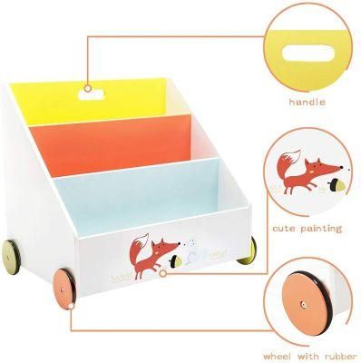 Three Layers of Children&prime;s Toy Storage Rack Little Fox Pattern