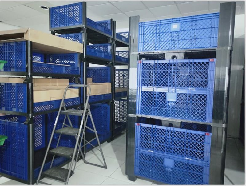Multifunction Industrial 3 Shelf Heavy Duty Rolling Storage Plastic Service Utility Cart