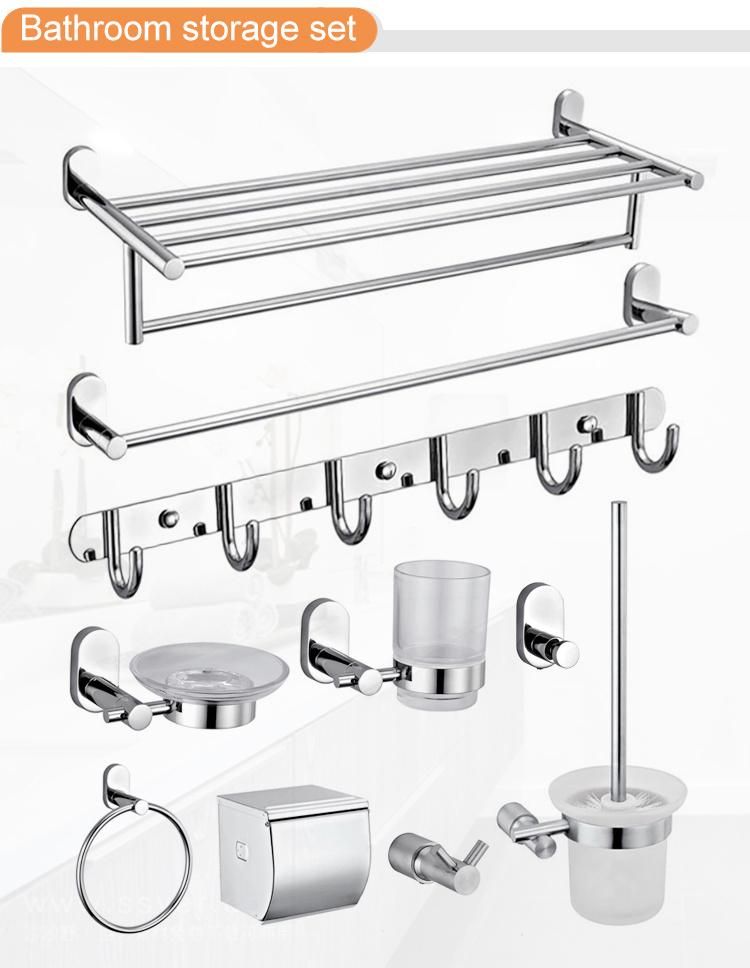 Stainless Steel Silver Toilet Paper Towel Holder