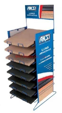Abrasive Paper Metal Advertising Display Rack.
