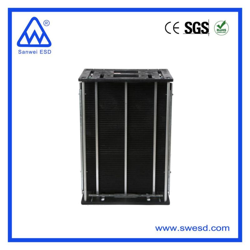 Plastic Top/Bottom 400*320*568mm SMT Antistatic ESD Plastic PCB Magazine Rack