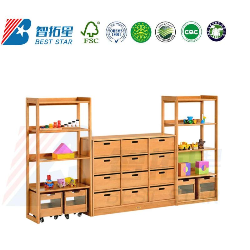 Daycare Furniture Kid′ S Rack, School Furniture Children Display Rack, Playroom Furniture Toy Storage Rack, Combination Rack for Kinderargen and Preschool