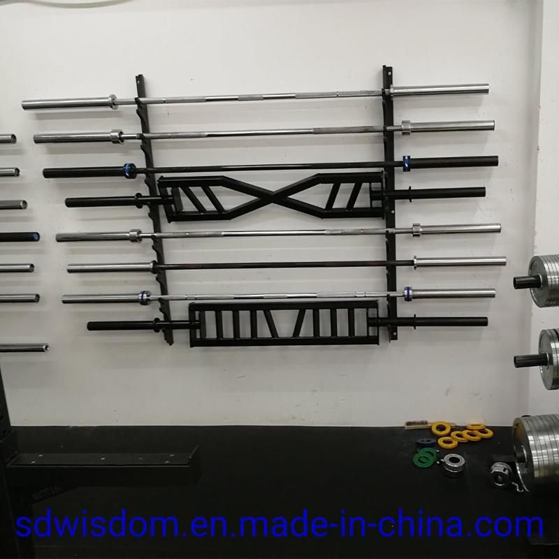 Weight Bar Holder Wall Mounted Barbell Bar Rack Wall Mount Bar Plate Storage Rack