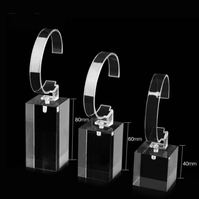 Transparent Acryl Plexiglass Scartier Watch Display Stand