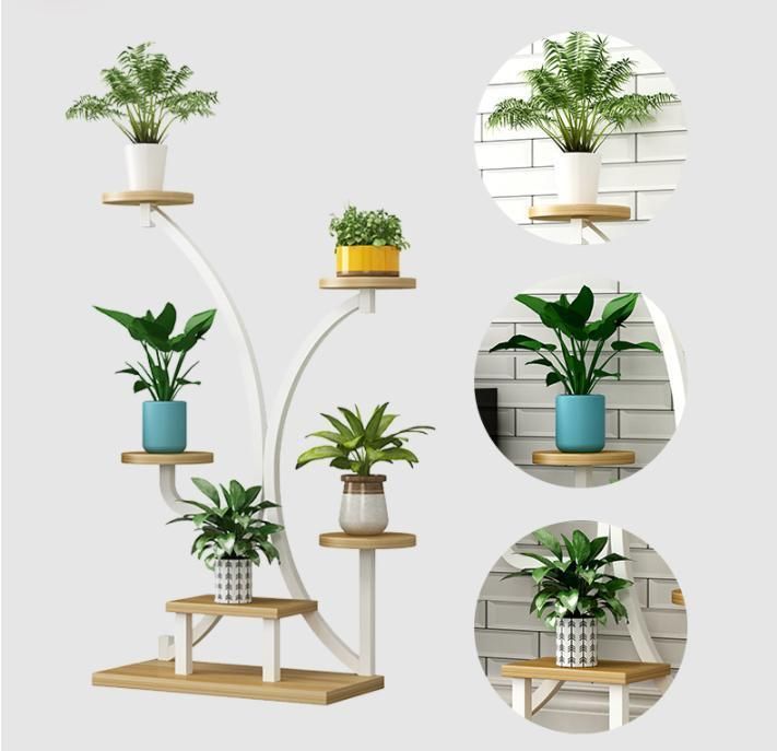 Flower Shelf Rack Indoor Living Room Green Radish Succulent Iron Flower Pot Hanger Balcony Multi-Layer Floor-Standing Flower Shelf