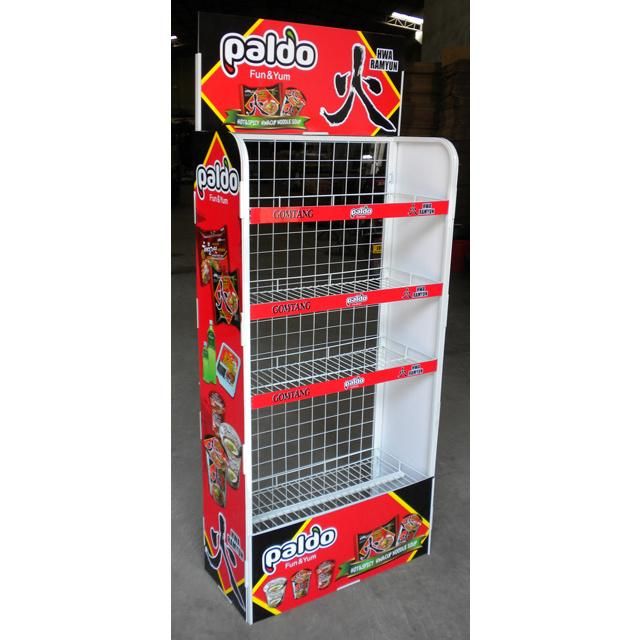 High Quality Black Paiting Metal Shelves Bread Food Display Rack