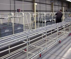 Frist in Frist out Roller Tracking Rack, Flow Rack, Storage Rack, Steel Rack, Flexible Production Line