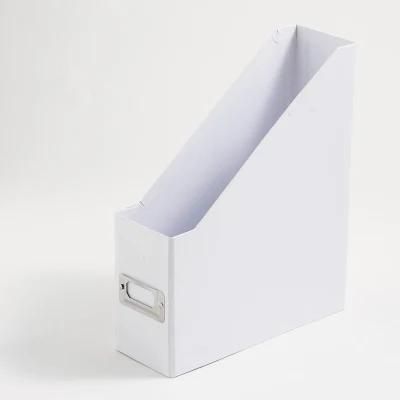 Hot Sell Custom White Stand Desktop Documents and Magazines Paper Office File Holder with Metal Holder
