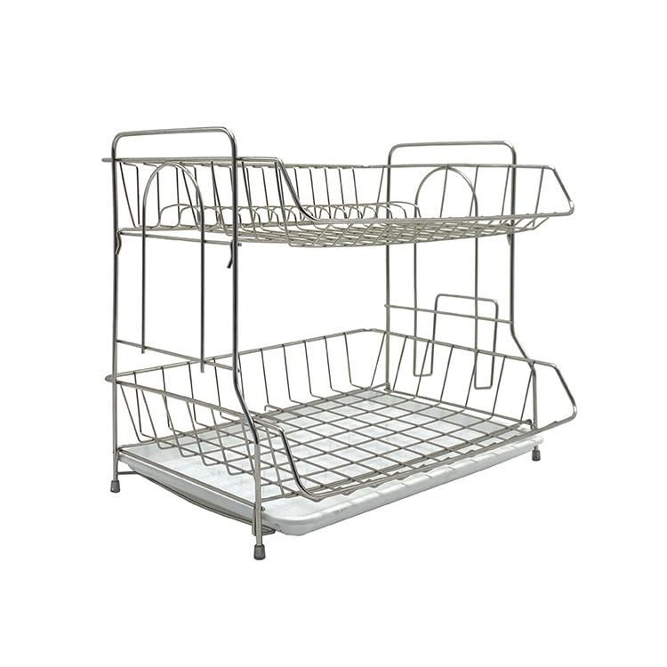 Counter Dish Drainer Rack Plate Organizer Storage Shelf Counter Dish Drainer Rack