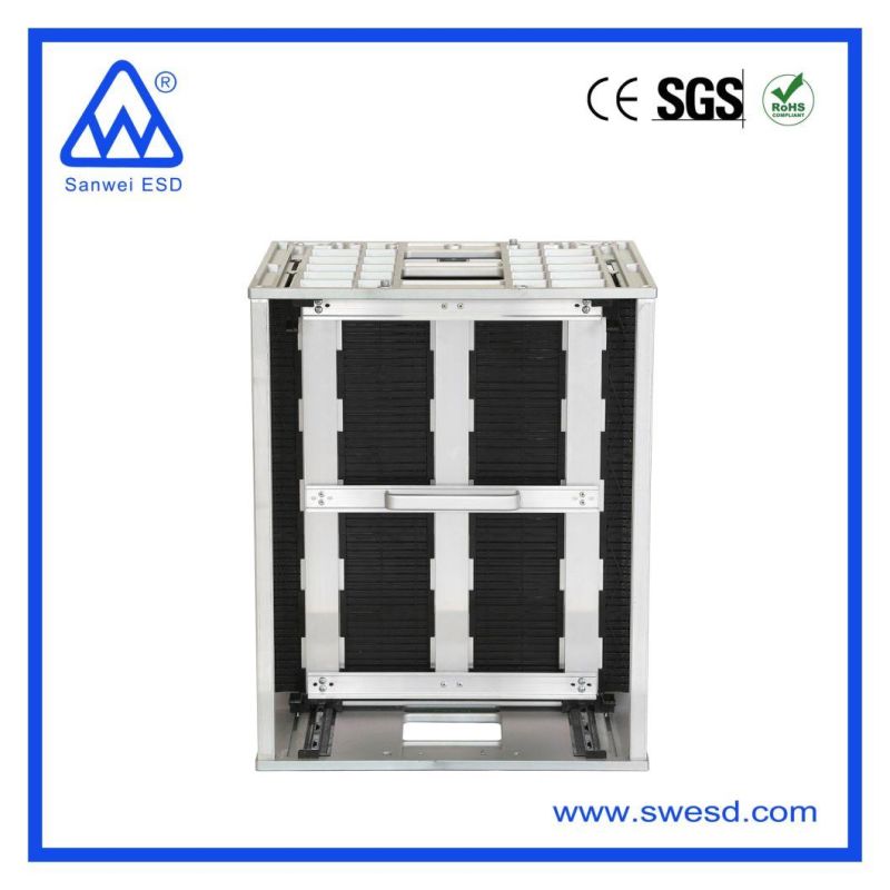 Anti Static Stainless Steel Adjustable ESD Magazine SMT Storage Holder PCB Rack