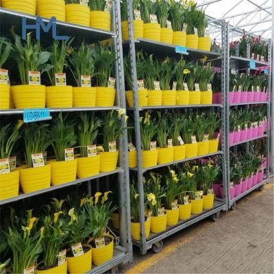 Rolling Plant Shipping Transport Metal Flower Horticulture Trolleys Greenhouse