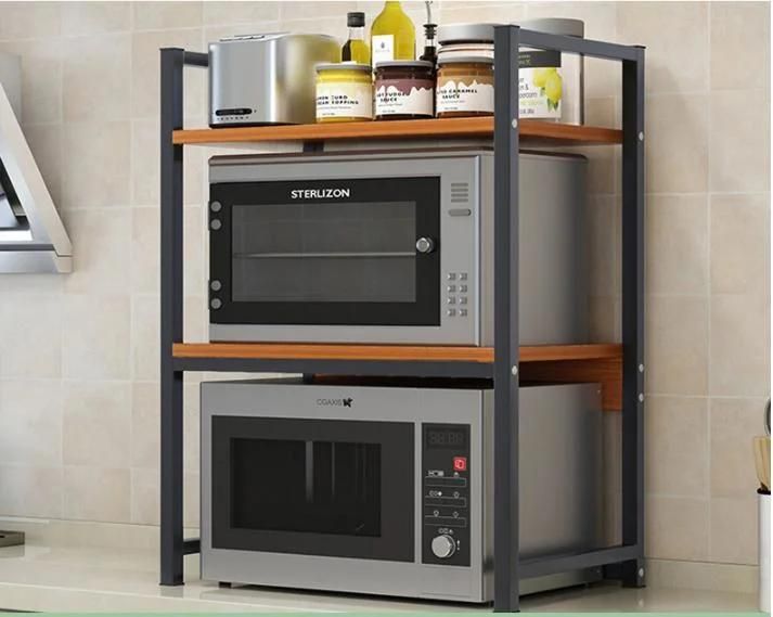 Kitchen Shelf Countertop Multi-Layer Spice Rack Microwave Oven Shelf Seasoning Storage Rack Supplies Household Daquan