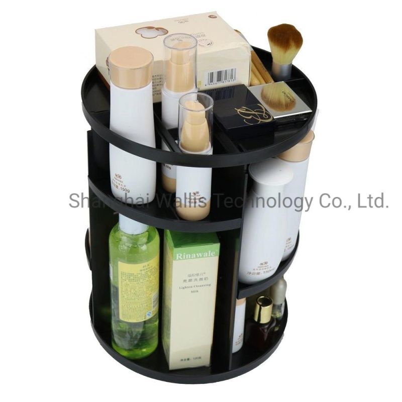 360 Degree Rotating Cosmetic Rack Plastic Cosmetic Box Skin Care Product Storage Rack