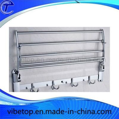 New Style Stainless Steel Folding Hotel Style Bathroom Towel Rack