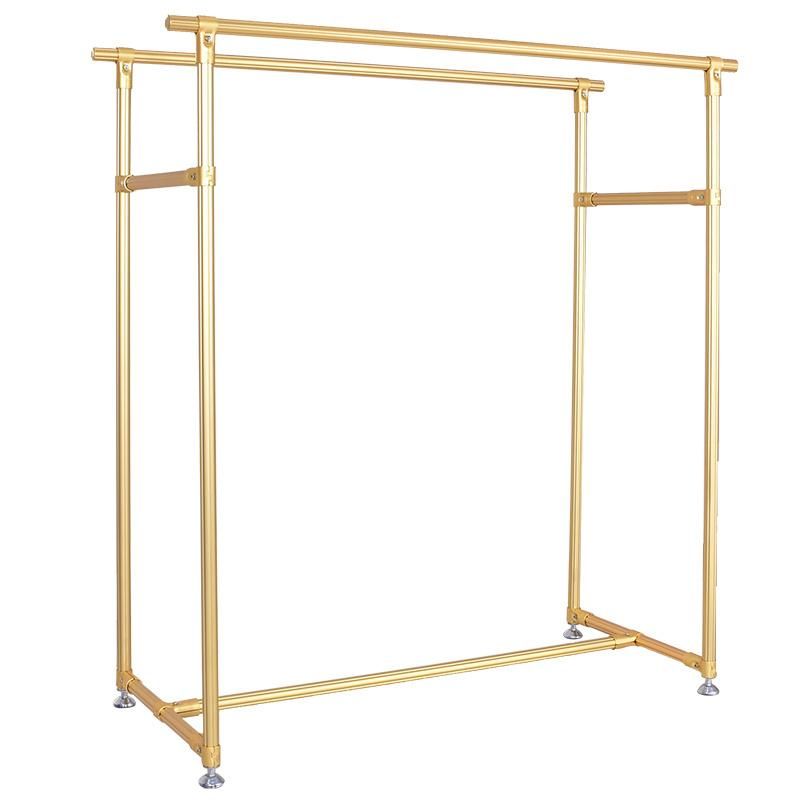 Store Hanging Cloth Showroom Rack Stainless Steel Clothing Display Stand
