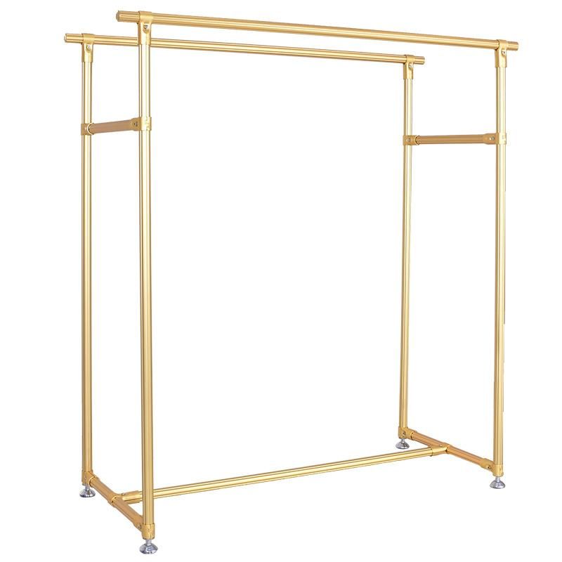 Store Hanging Cloth Showroom Rack Stainless Steel Clothing Display Stand