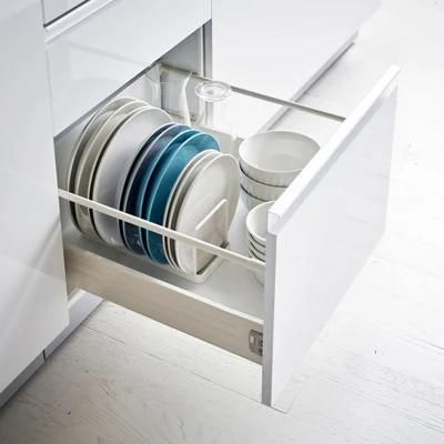 Kitchen Supplies Drawer Modern Minimalist Dishes Free Perforated Storage Rack