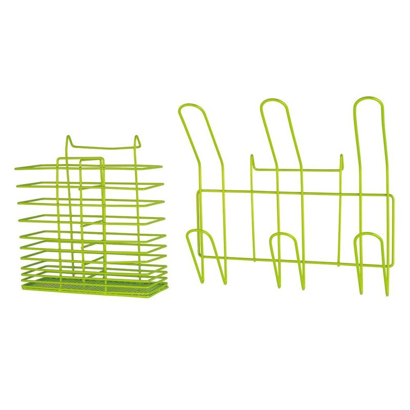 Vegetable and Fruit Metal Wire Storage Basket Knife and Fork Paper Towel Holder Three Sets Storage Baskets
